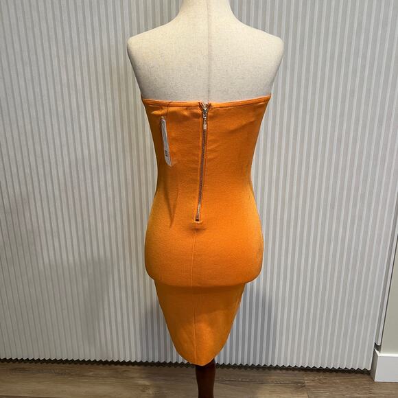 GUESS Women's Kismet Mirage Strapless Minidress Size S In Sun Stone - Picture 5 of 15